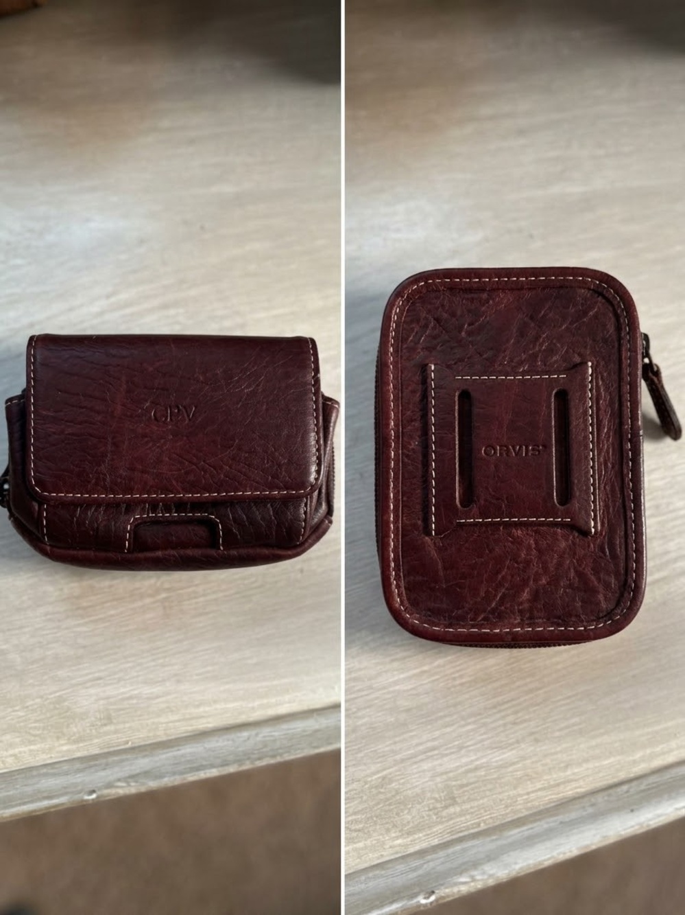 Orvis Men’s or Women’s Leather Belt Pouch - Dark Brown